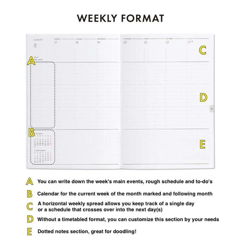 2025 Weekly Planner Nahe B6 Free / Clear Brown