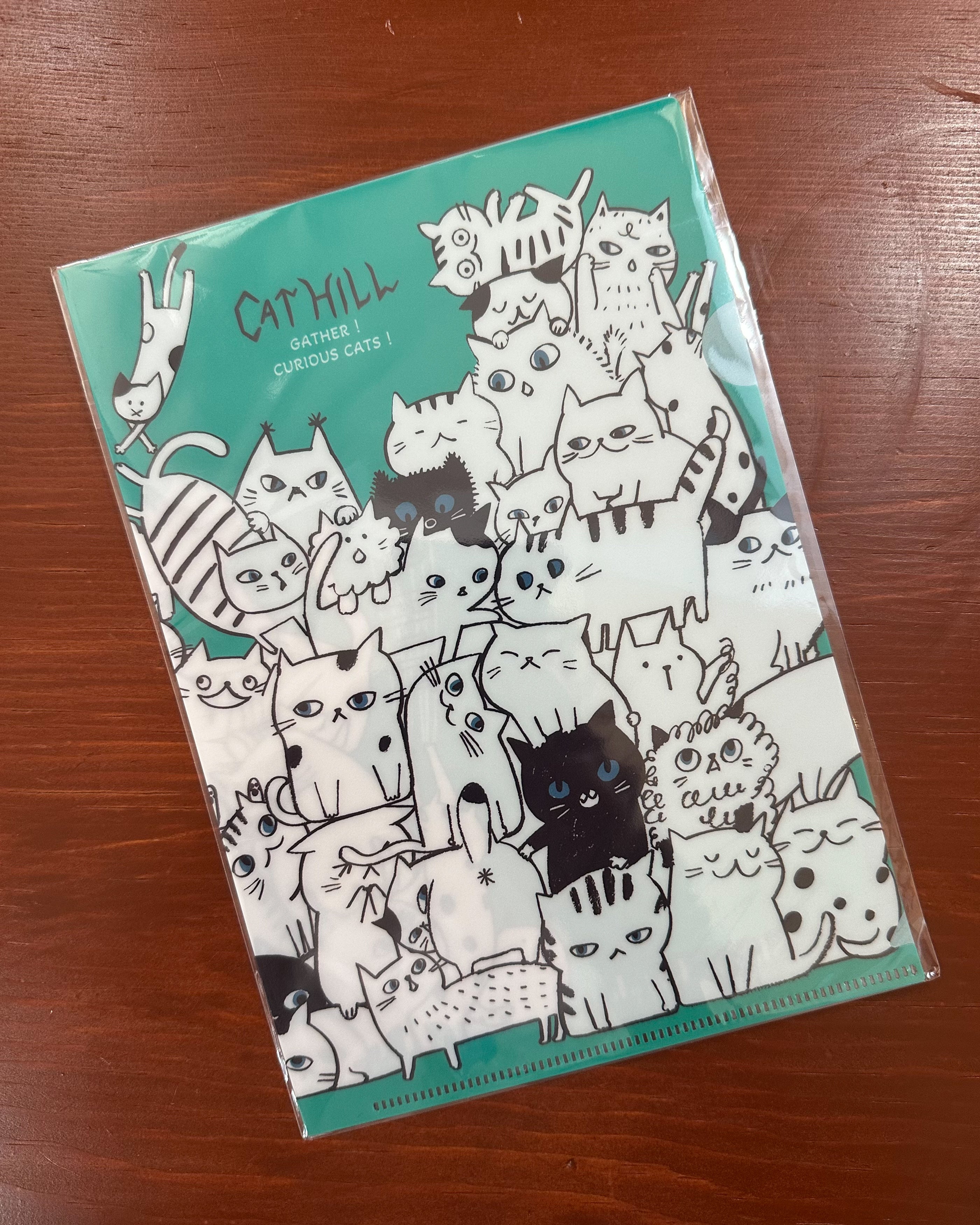 Shinzi Katoh A5 File / Cat Hill / Green