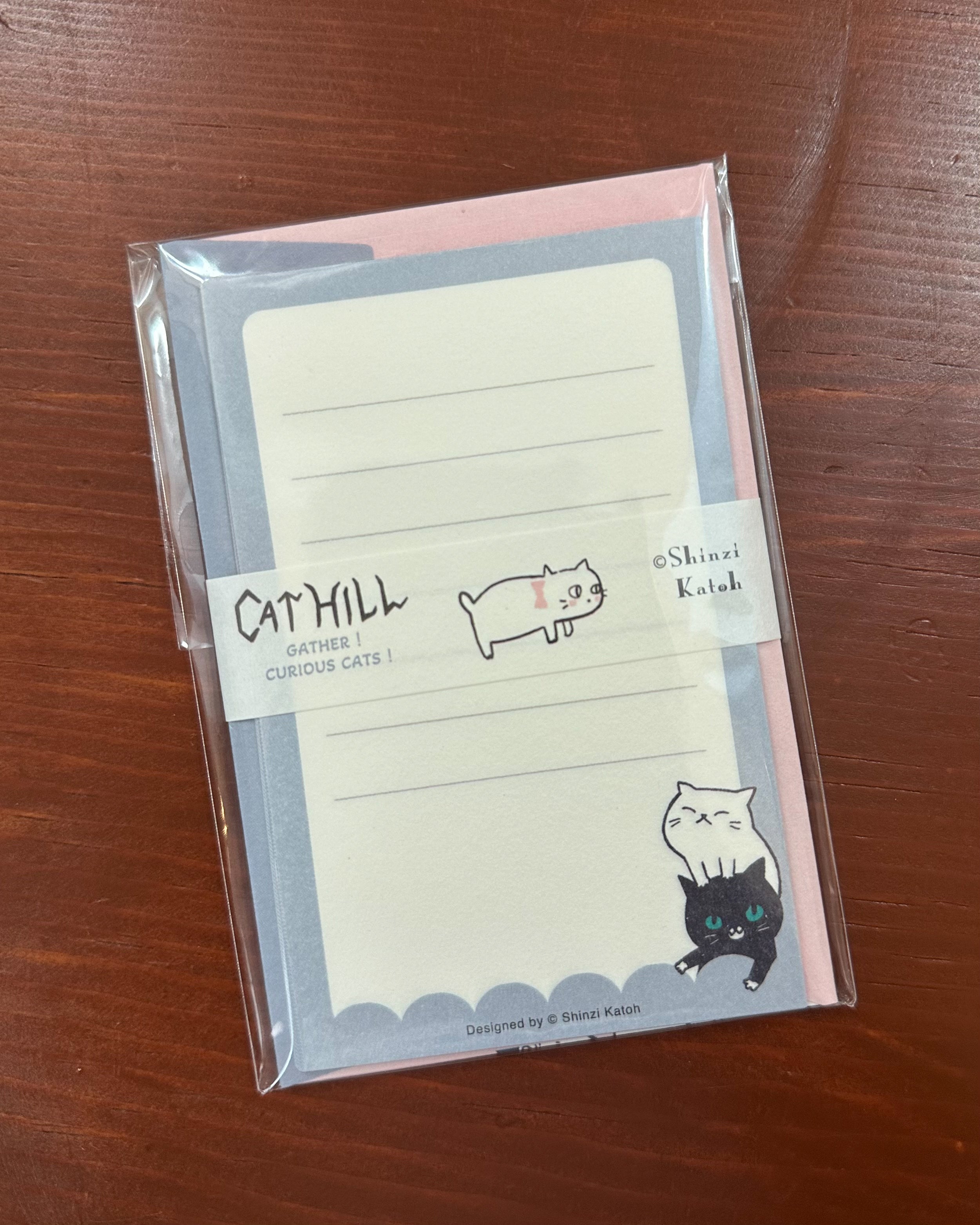 Shinzi Katoh Mini Letter Set / Cat Hill / Pink