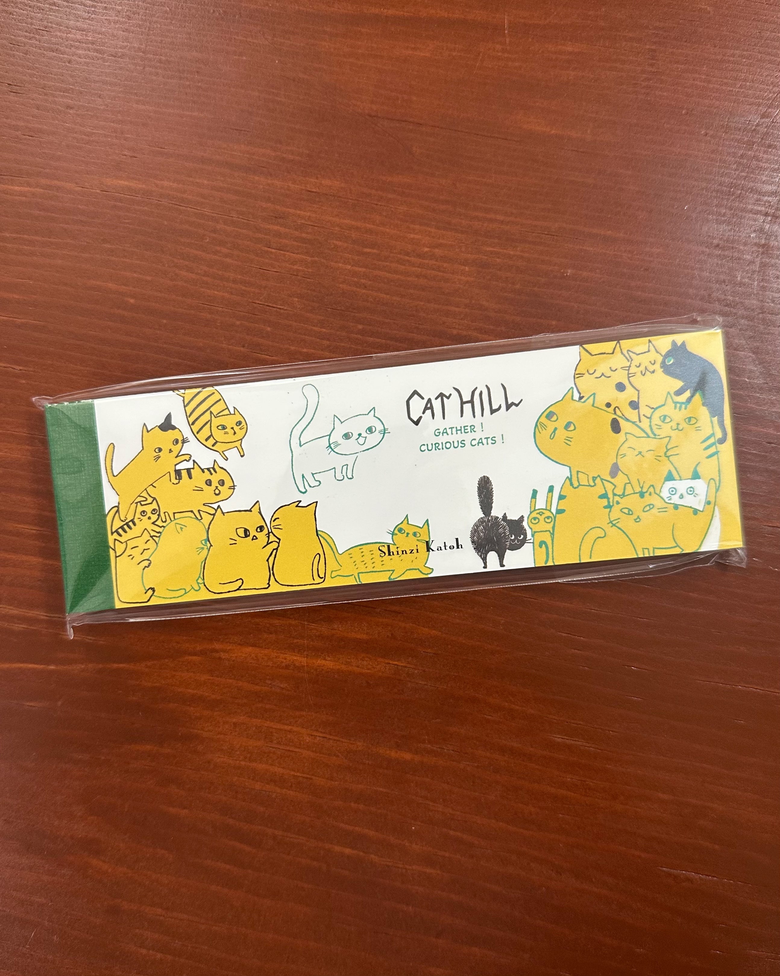Shinzi Katoh Slim Memo Pad / Cat Hill / Yellow