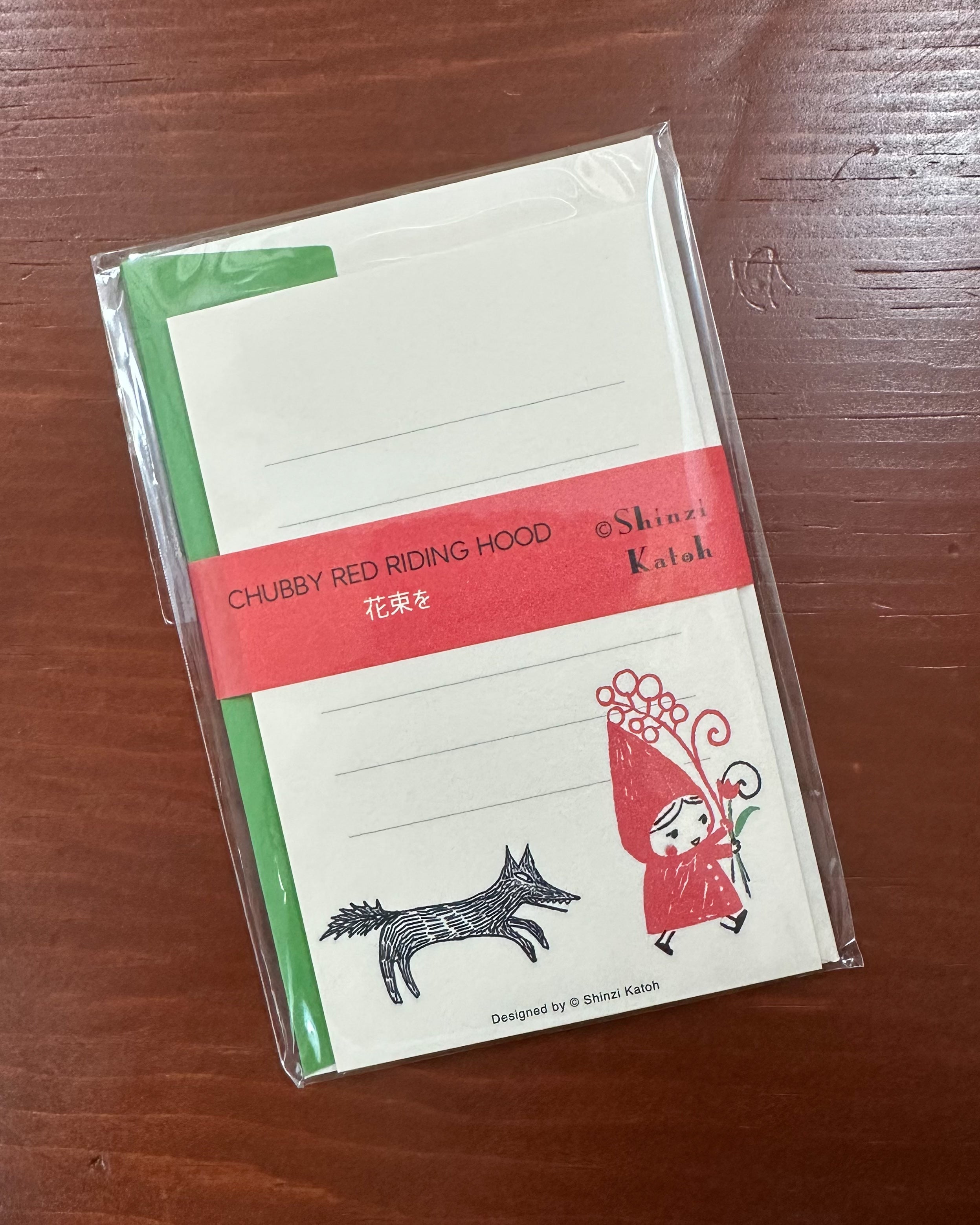 Shinzi Katoh Mini Letter Set / Red Riding Hood / Bouquet of Flowers