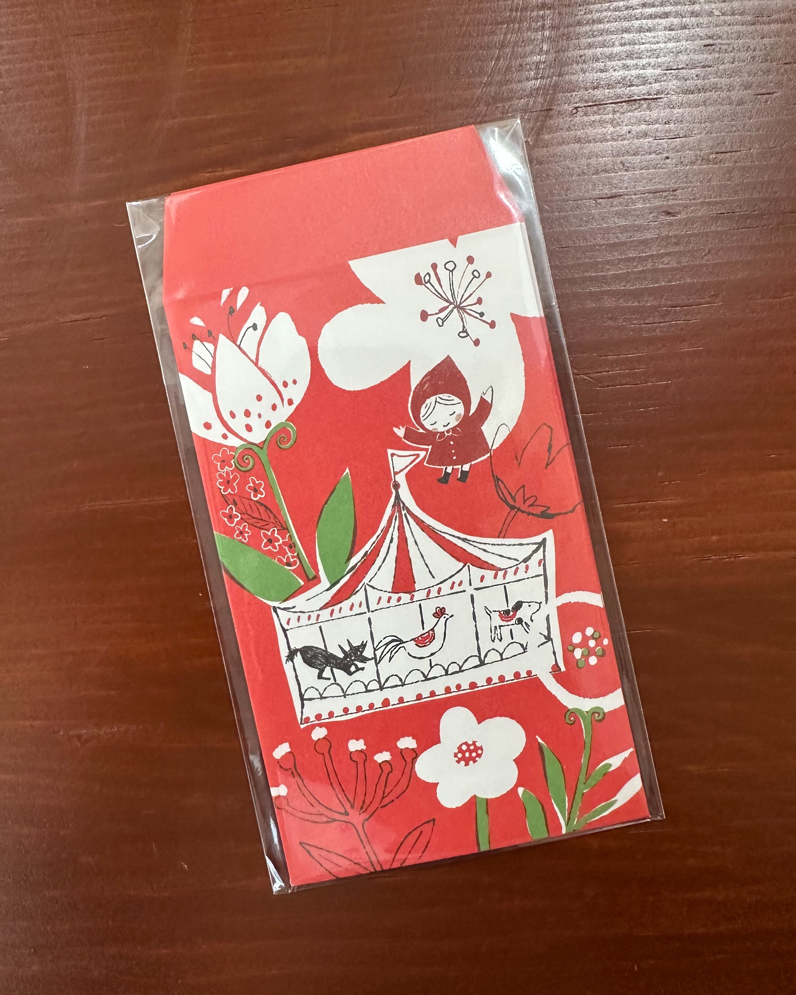 Shinzi Katoh Small Envelope / Red Riding Hood / Merry Go Round