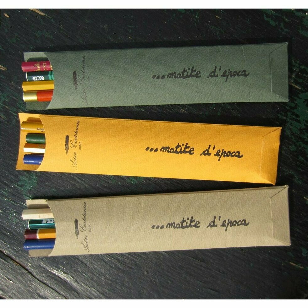 Set of 4 Vintage Pencils in a Paper Pocket