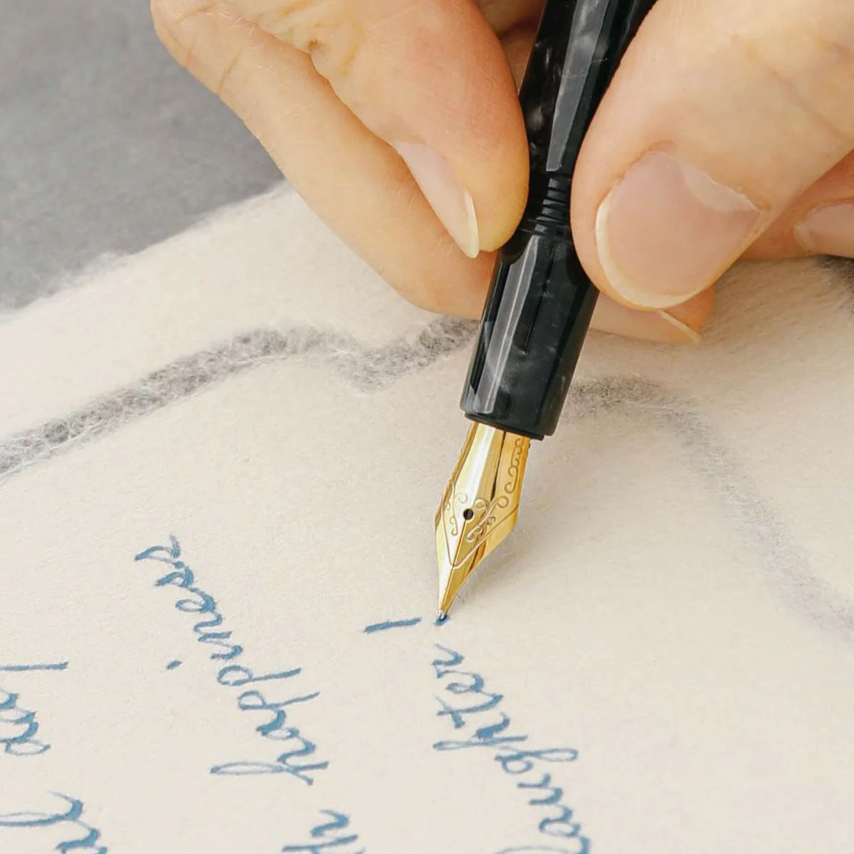 Black Marbled Fountain Pen