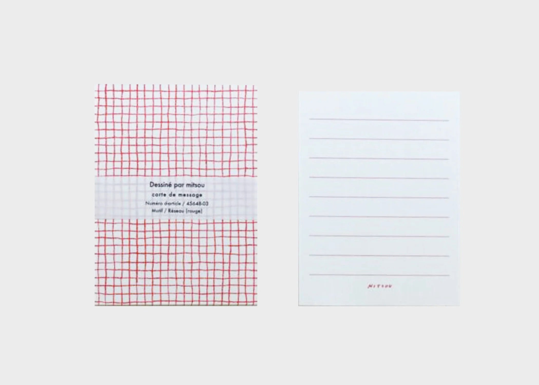 Classiky Mitsou Cards / Red Grid
