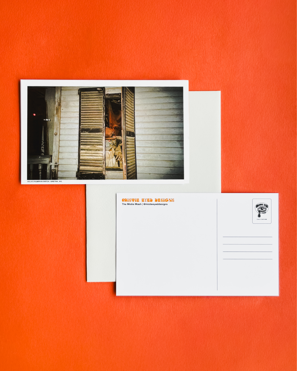Haunted Farm House Ghost Postcard