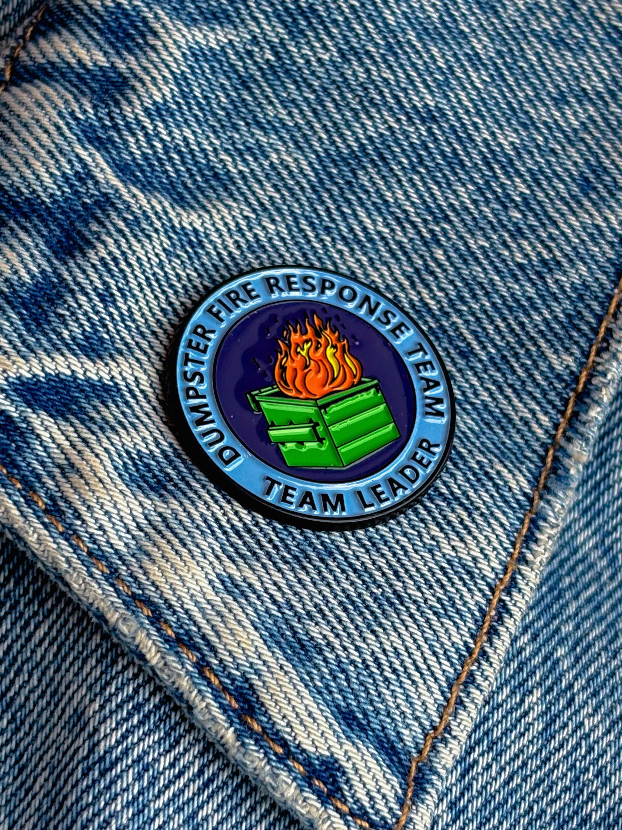 Dumpster Fire Response Enamel Pin