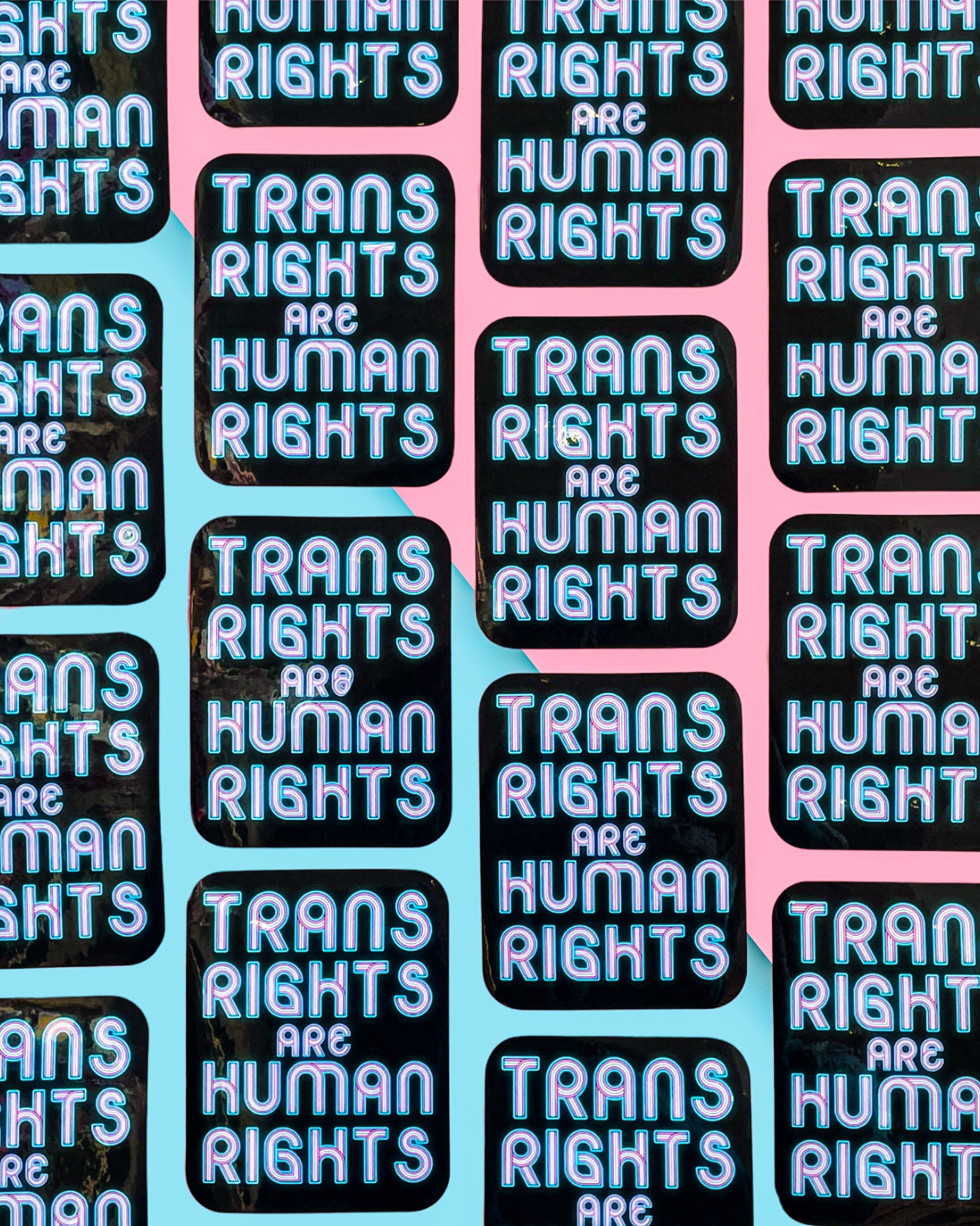 Trans Rights Are Human Rights Retro Sticker