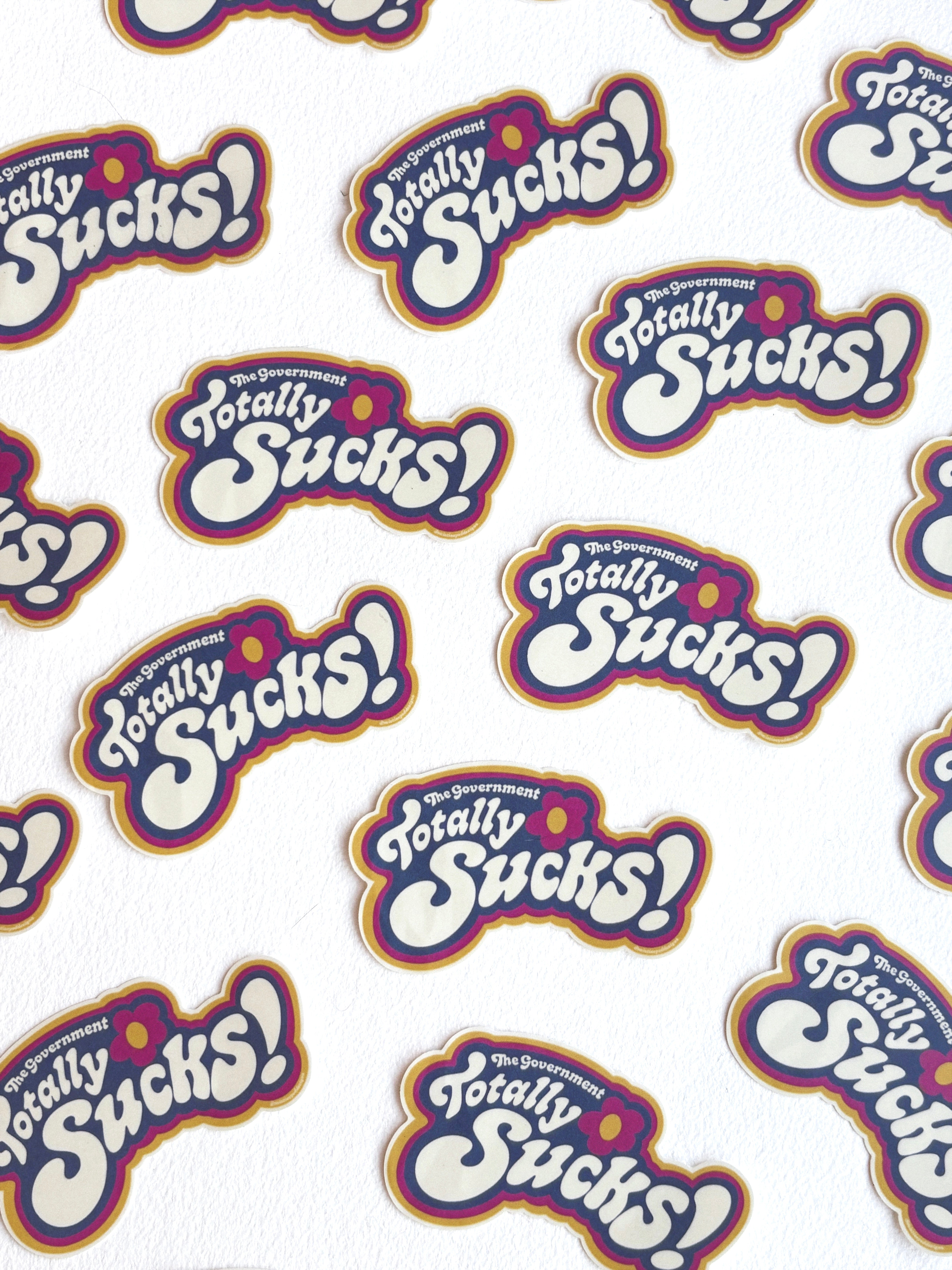 The Government Totally Sucks Sticker