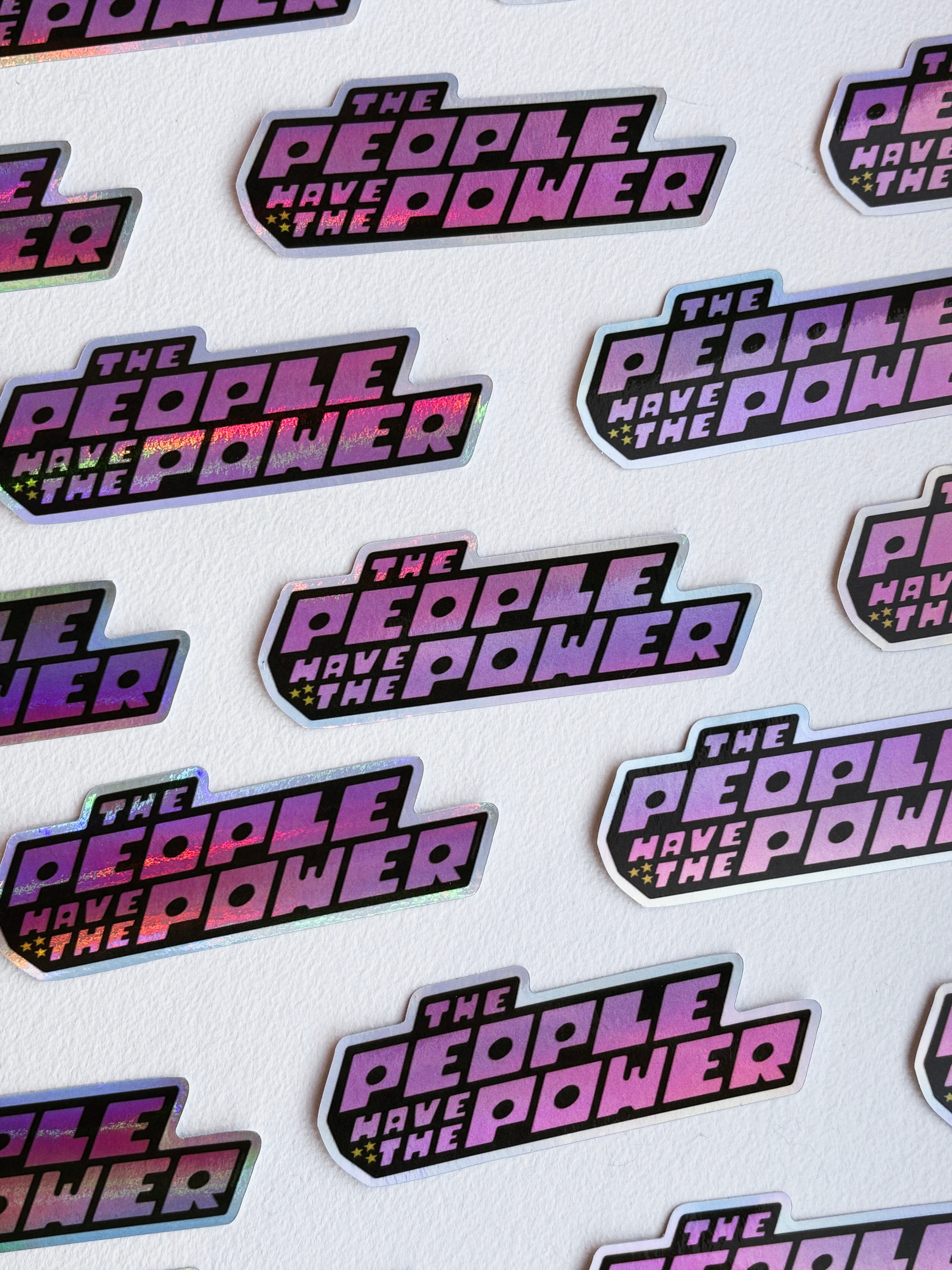 The People Have the Power Holographic Sticker