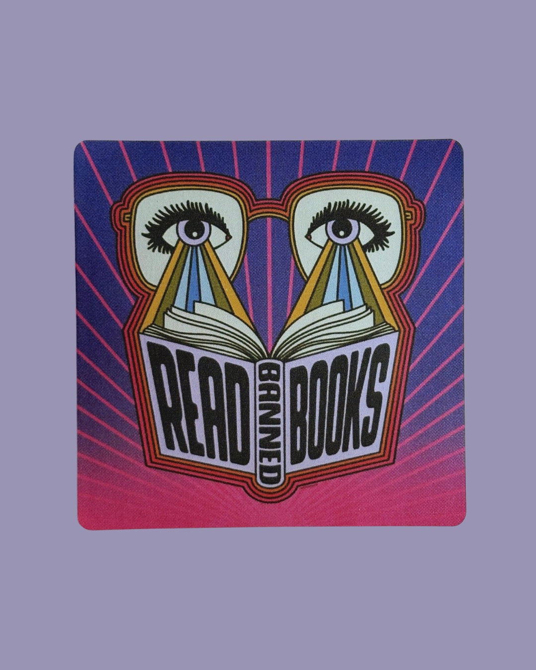 Psychedelic Read Band Books Sticker