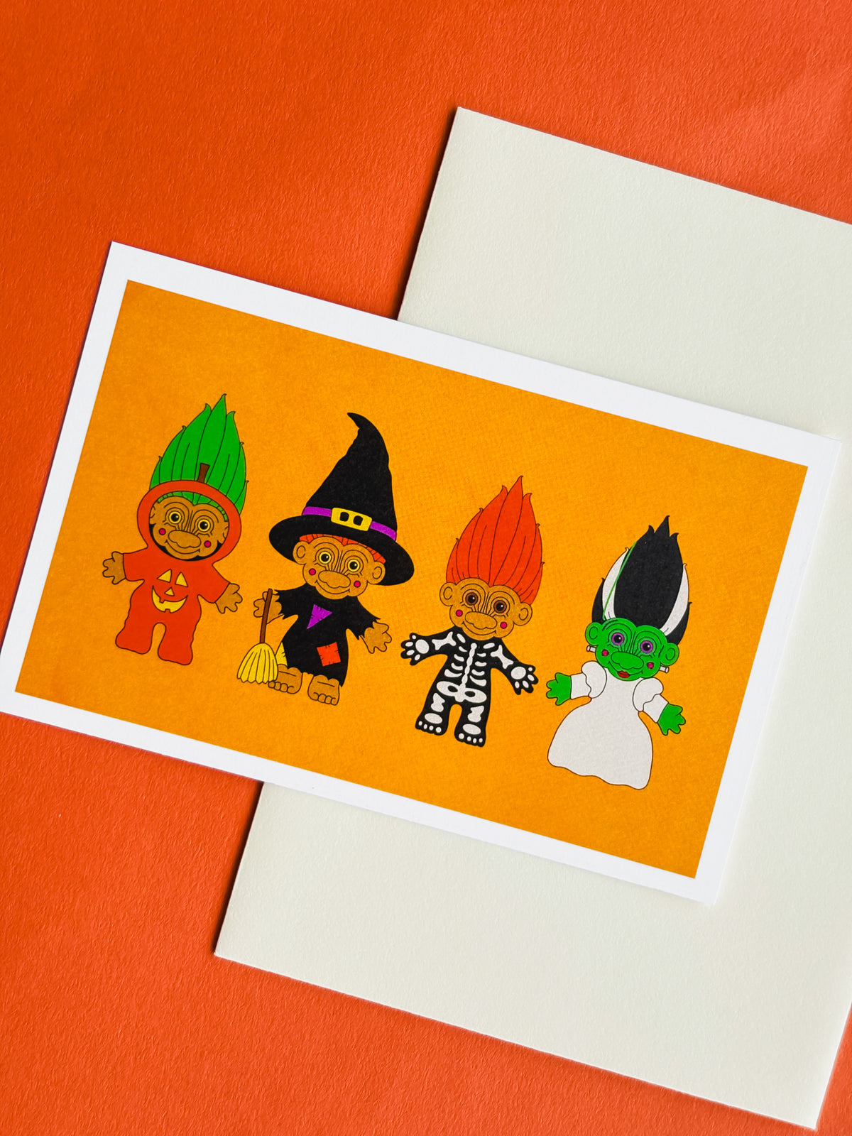 Halloween Troll Dolls Postcard