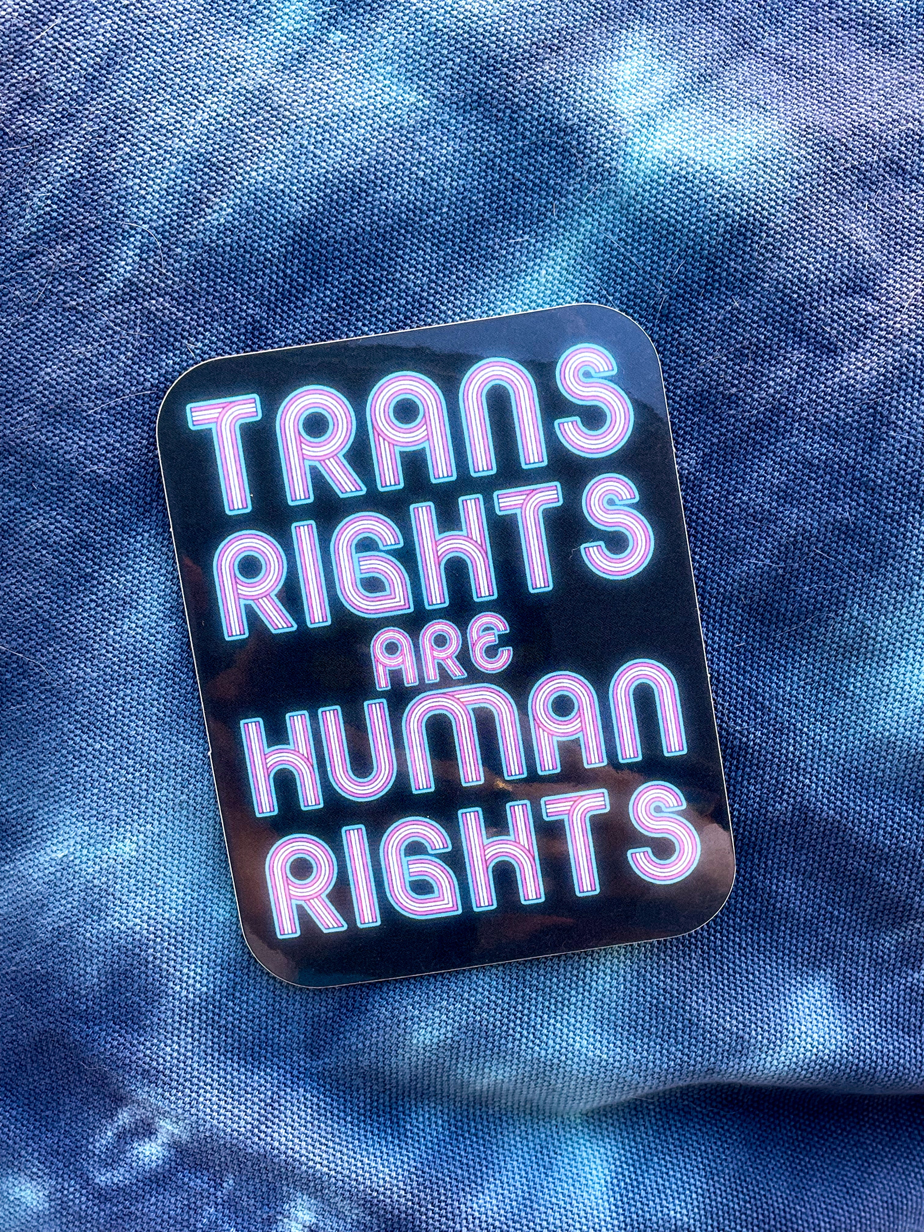 Trans Rights Are Human Rights Retro Sticker