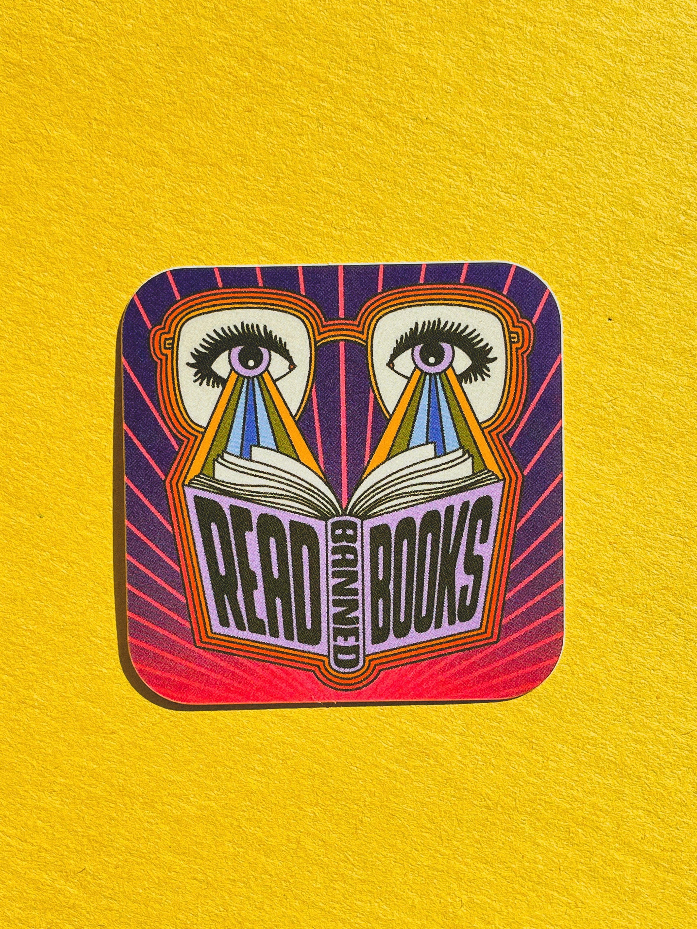 Psychedelic Read Band Books Sticker