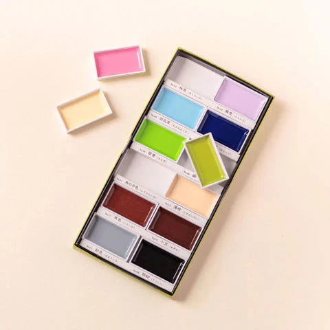 Kuretake Gansai Tambi Watercolors / Set Of 12 / Nuance