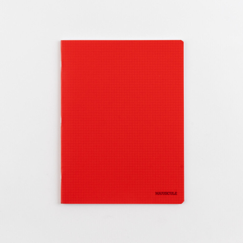 Grid Ruled Cahier / 9.5x12.5'' / Red
