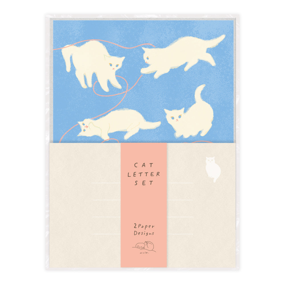 RYU-RYU x mula / Letter Set / Polka Cat & Yarn