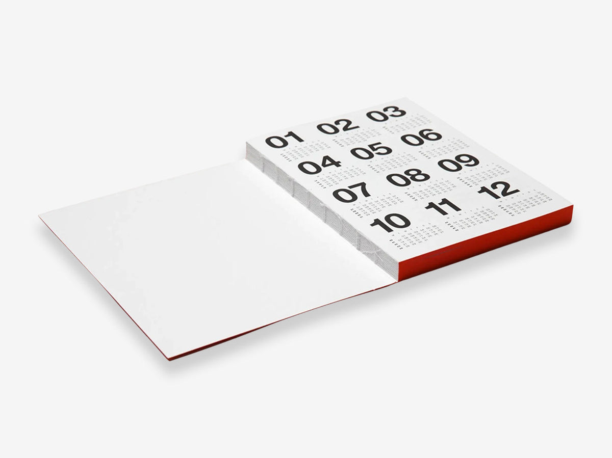 2027 Basic Planner open flat, lay-flat Swiss binding