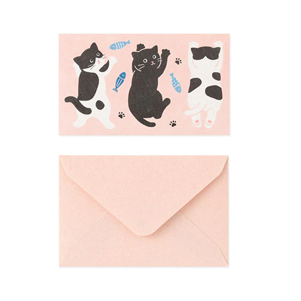 Midori Mini Letter Set with Stickers / Hungry Cat