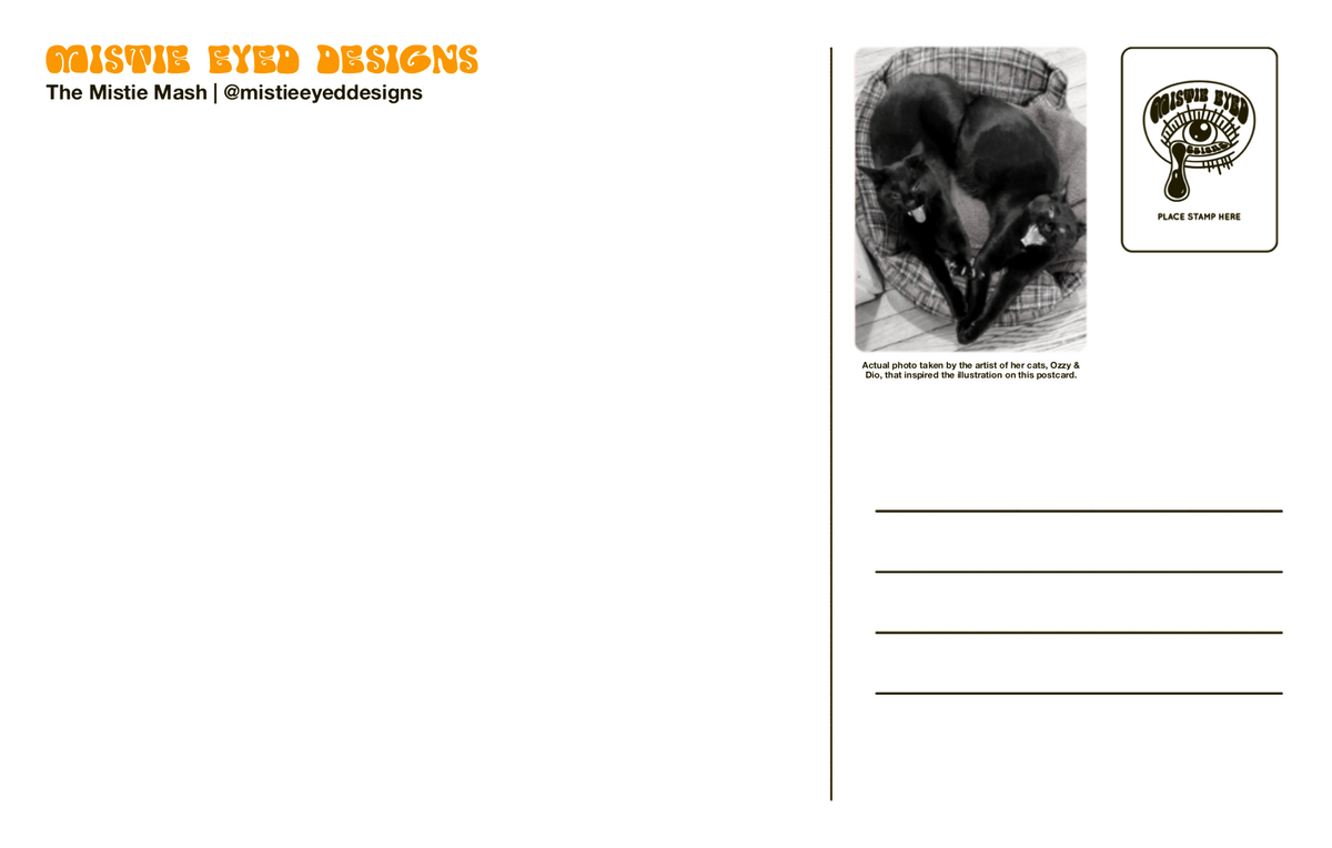 Scaredy Cat Heart Postcard