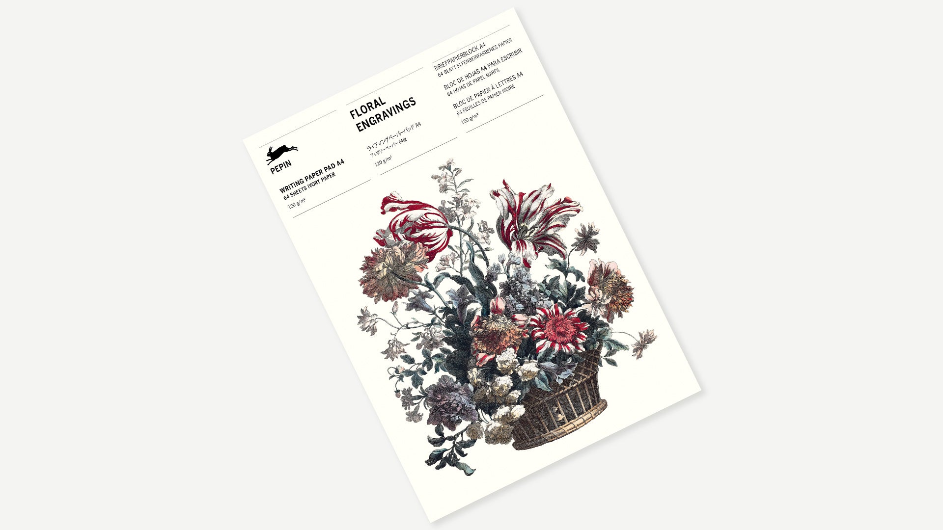 Writing Pad / Floral Engravings