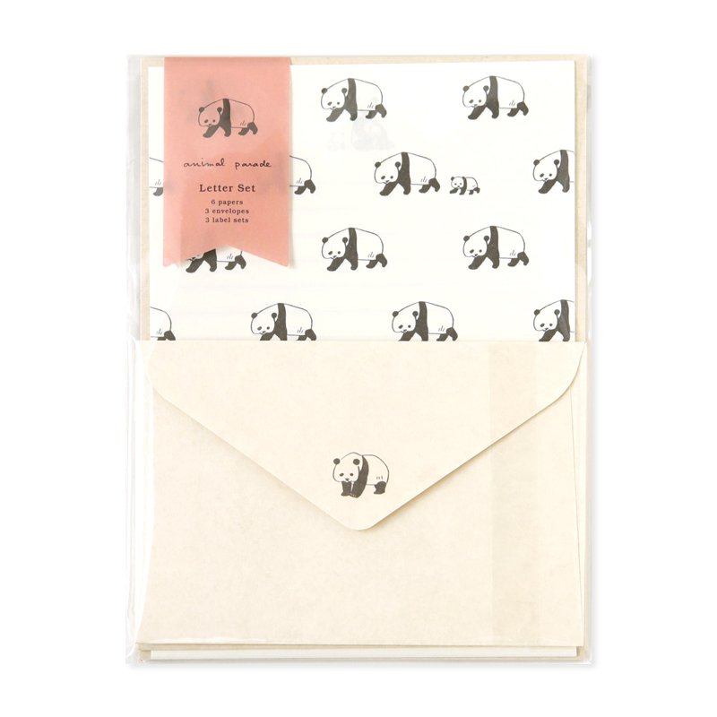 Ryu-Ryu Animal Parade Letter Set / Panda