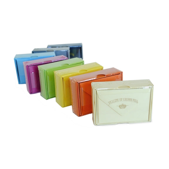 Small Vellum Note Card Box / Set of 25