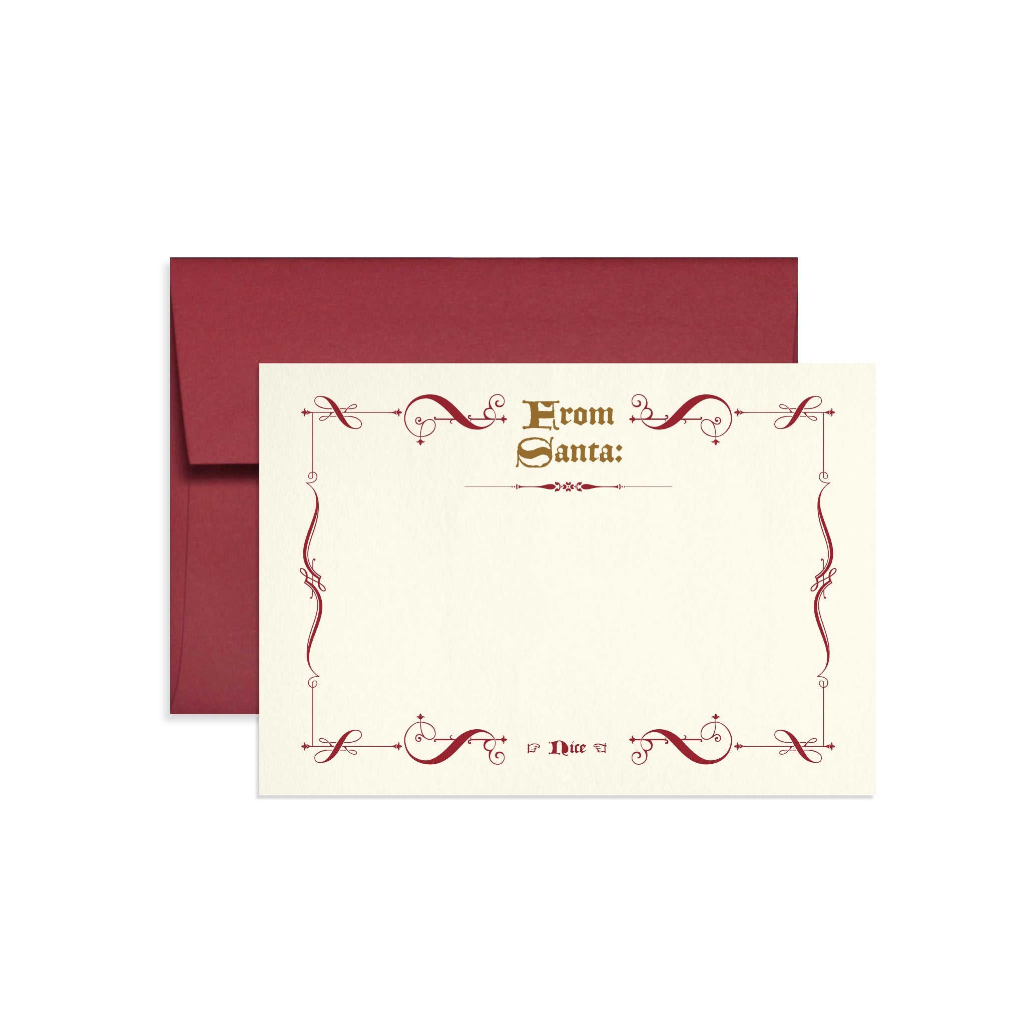 From Santa gift card set