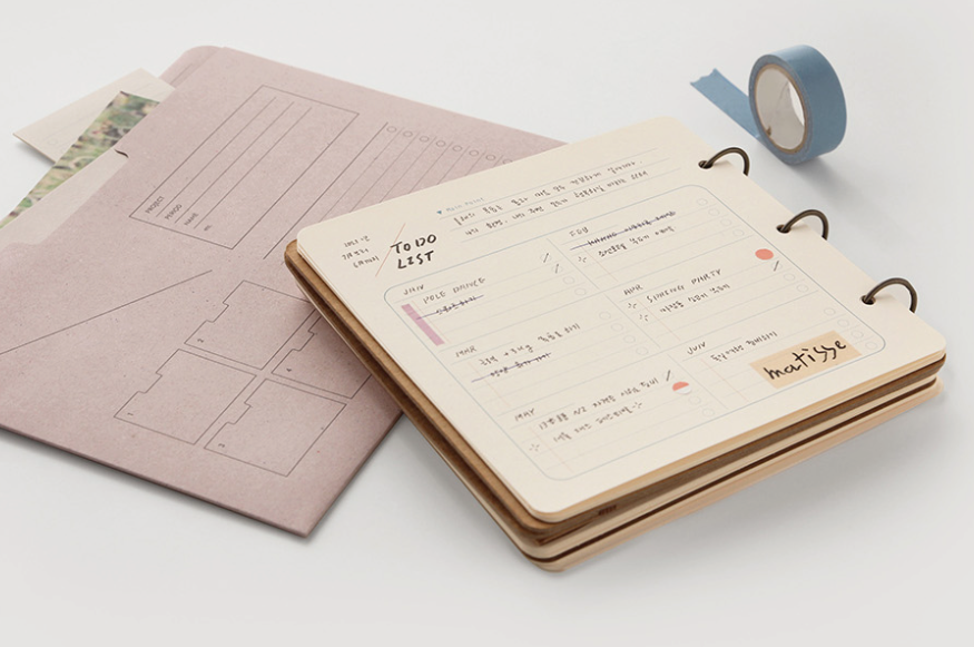 Small Open Book Diary / Sand Beige