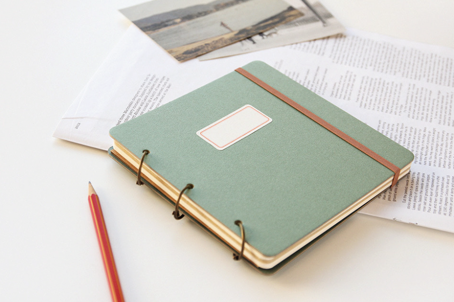 Small Open Book Diary / Moss Green