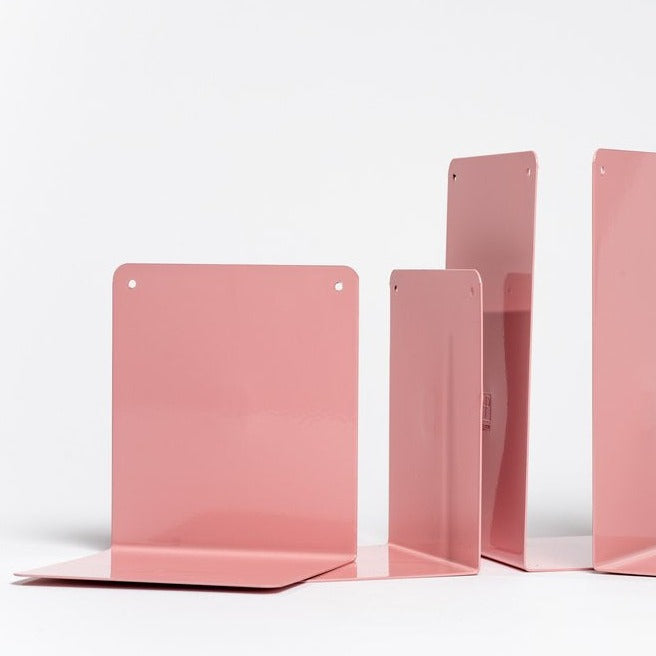 Steel Italian Bookends / Pink