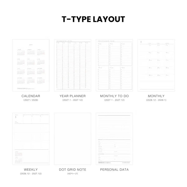 Hightide 2027 Diary Refill / NT Type
