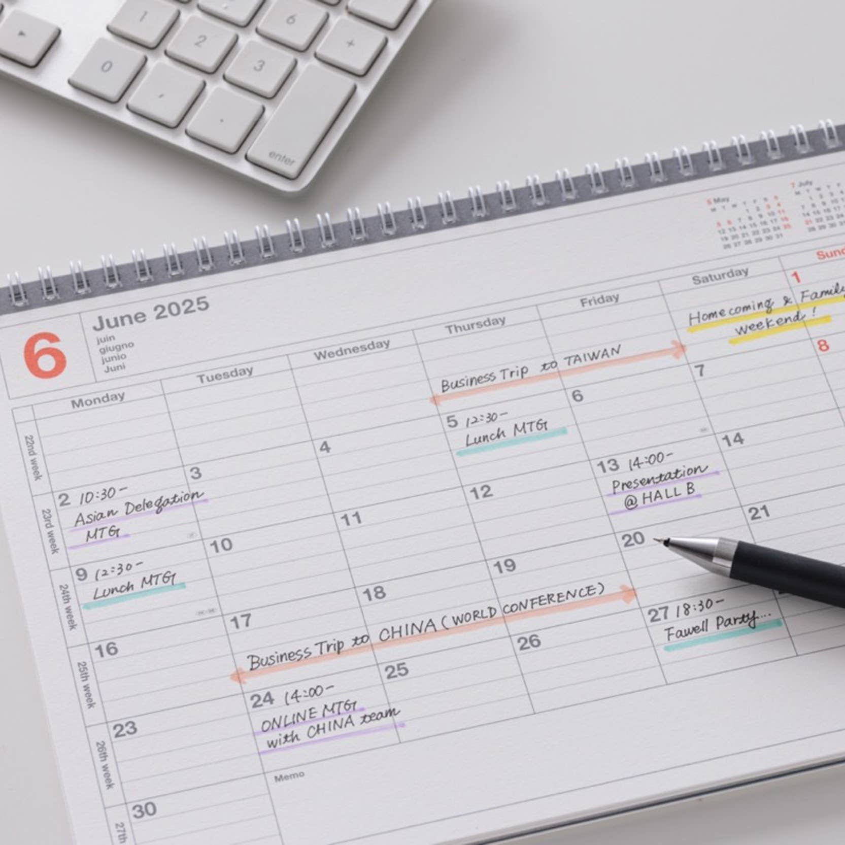 MarkStyle Notebook Calendar 2026 / B5 / Brown