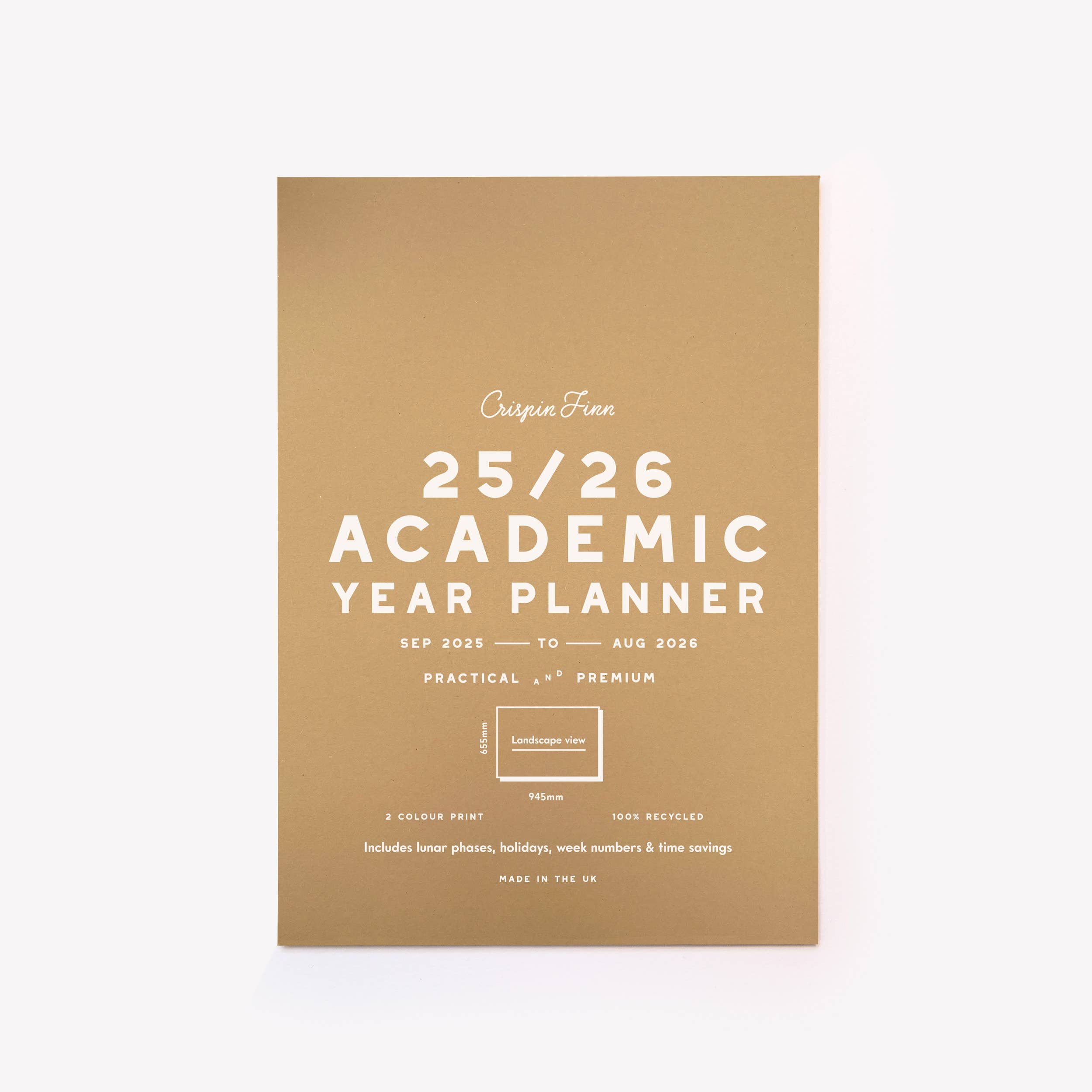 2025/2026 Academic Year Planner - Landscape View