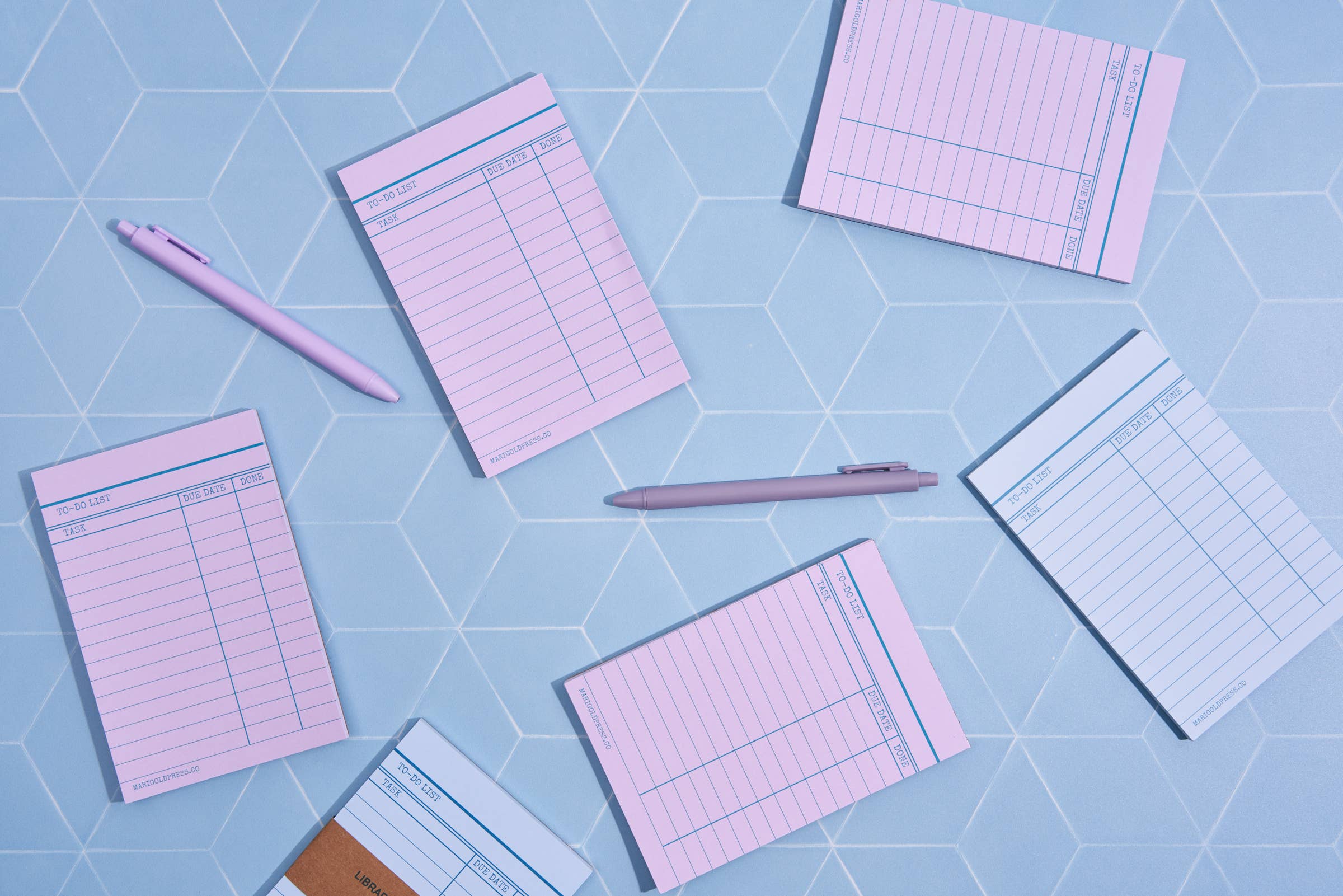 Library Card Notepad / Pink