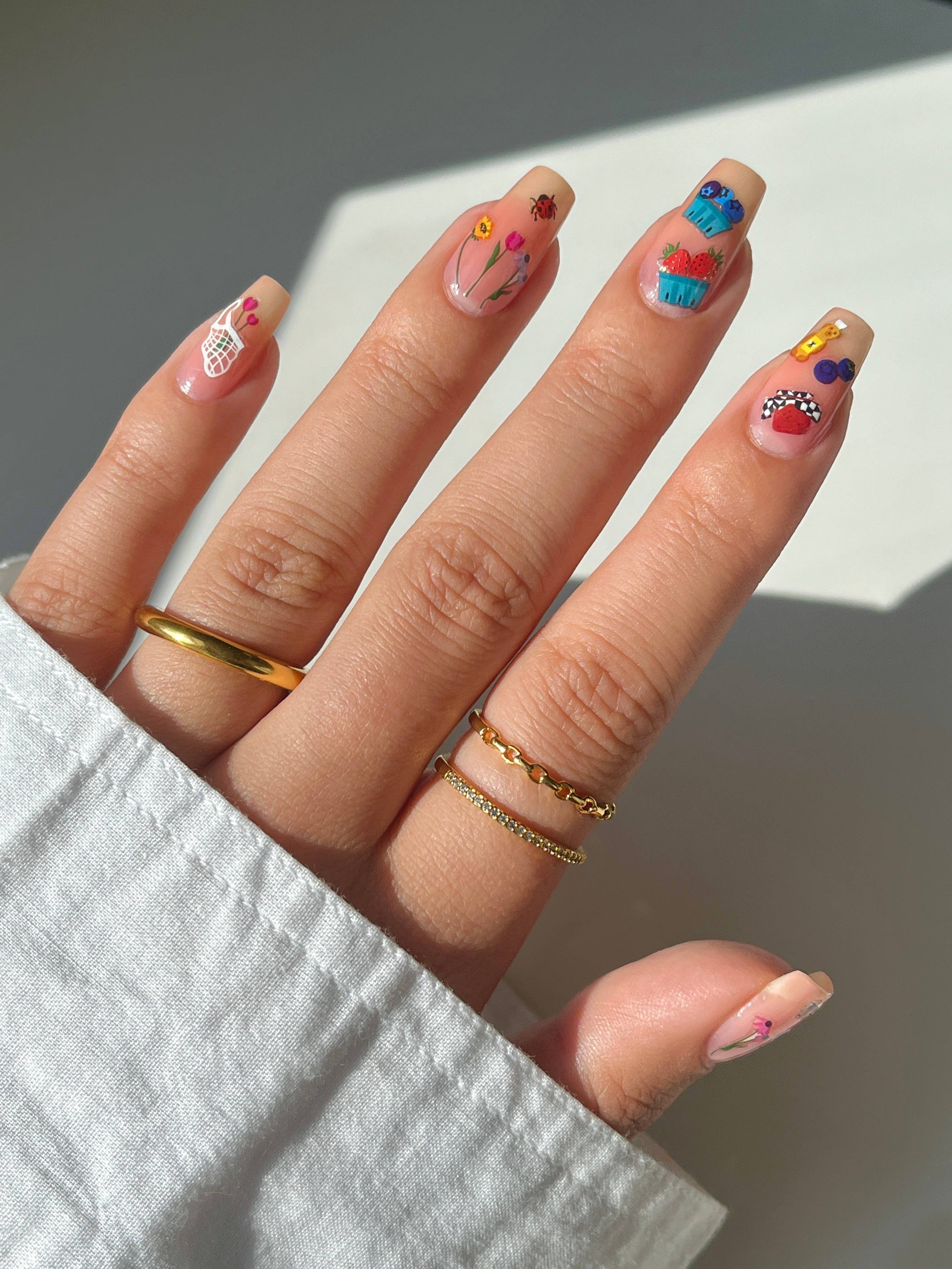 Nail Art Stickers / Farmer's Market