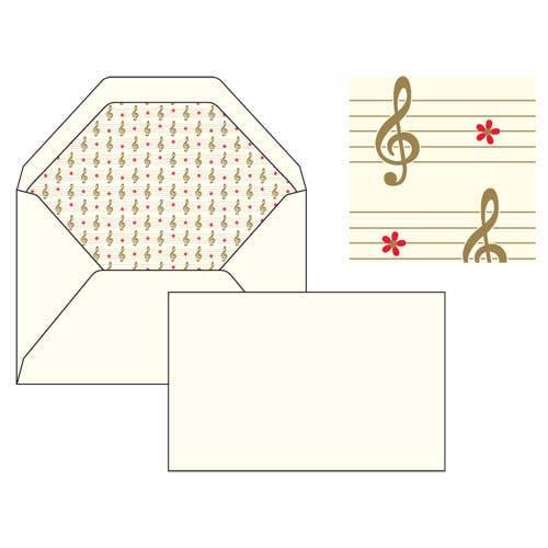 Rossi 1931 Letterpress Gold Foil Flat Card Letter Sets