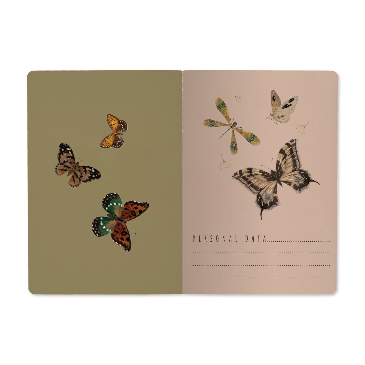 Butterflies and Berries A5 Notebook