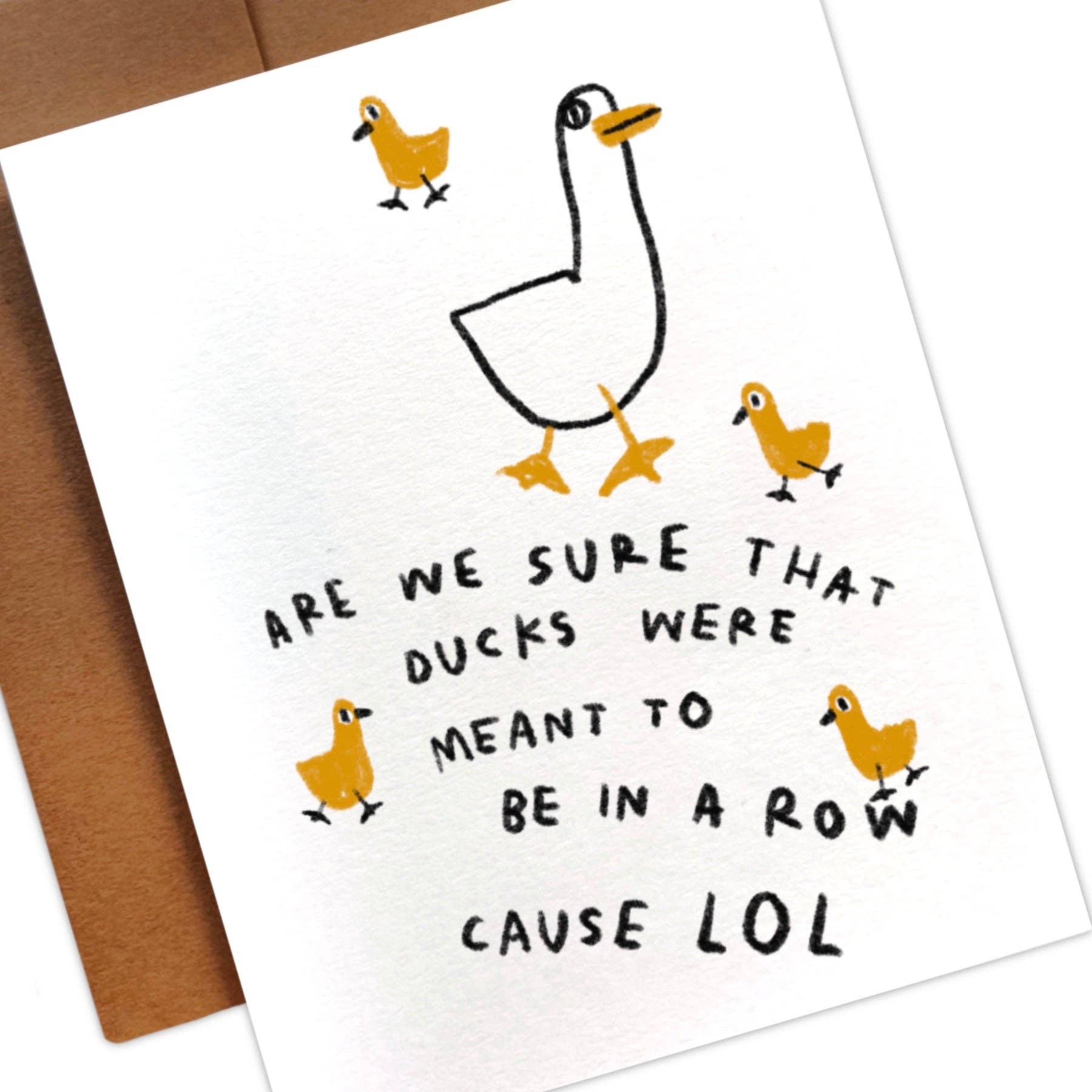 Ducks in a Row Card