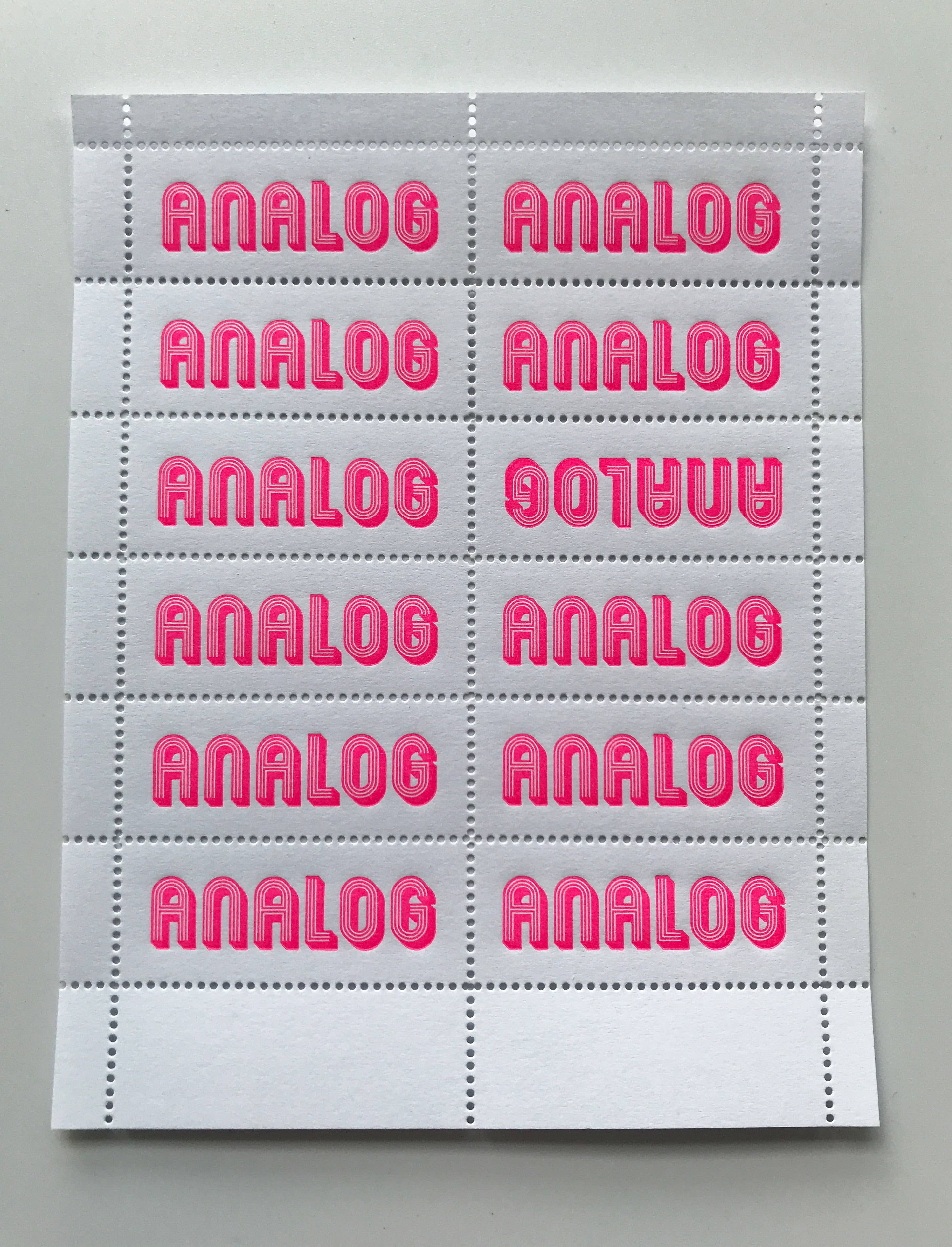 Analog - Dayglo Lick & Stick Stamps