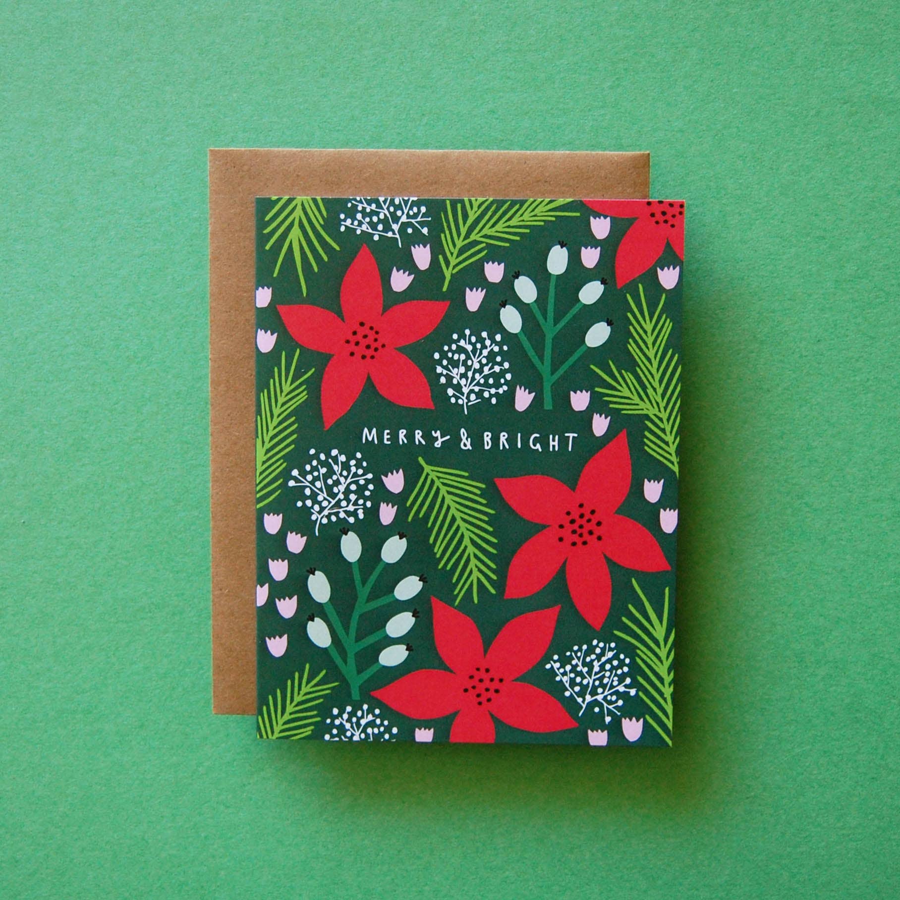 Poinsettias Greeting Card Set