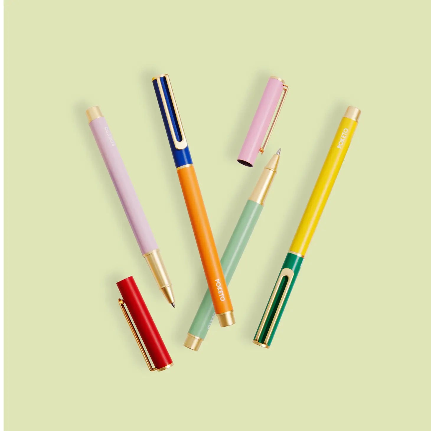 Colorblock Cap Pen / Peach