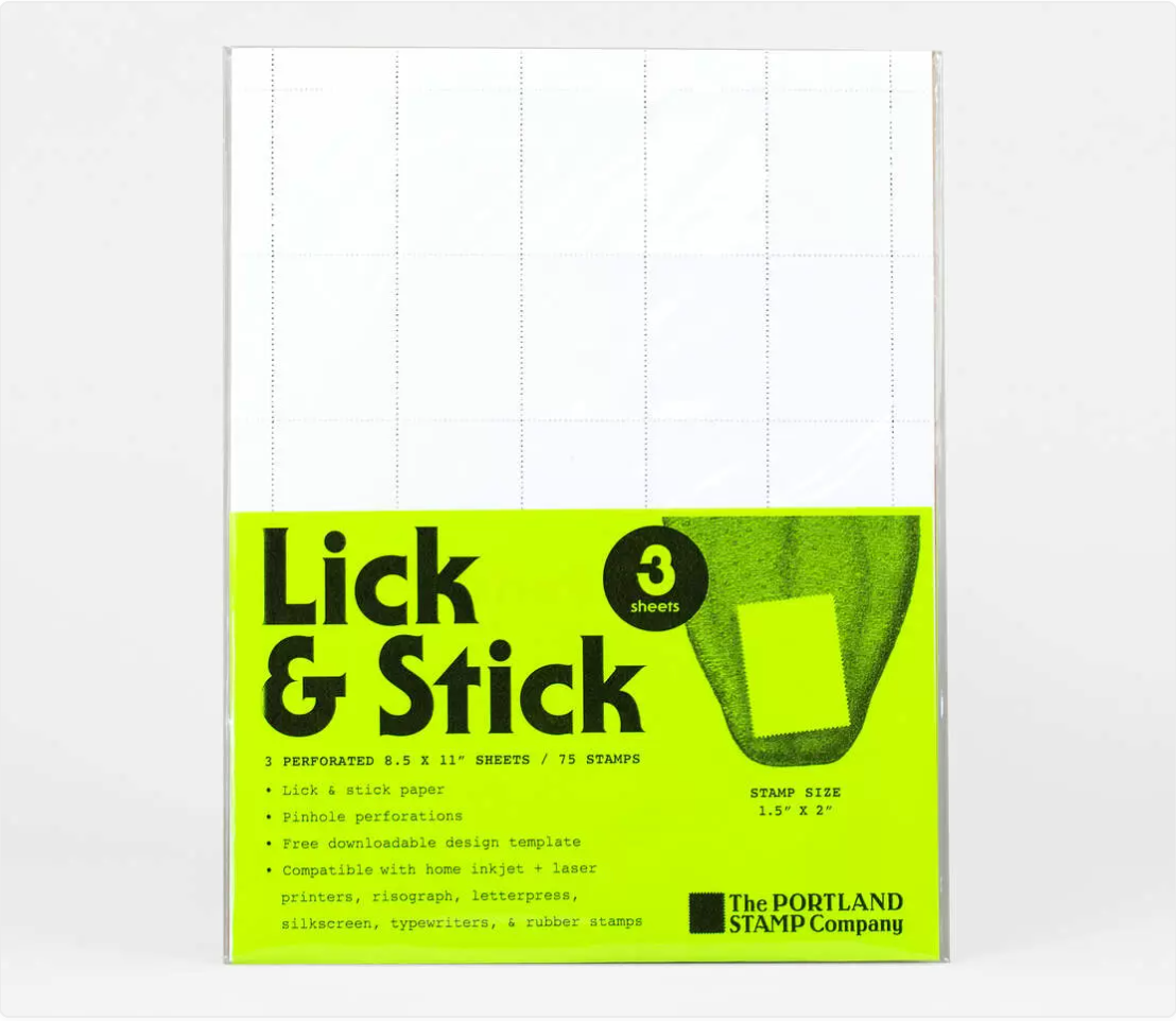 Blank Lick & Stick Printable Stamps