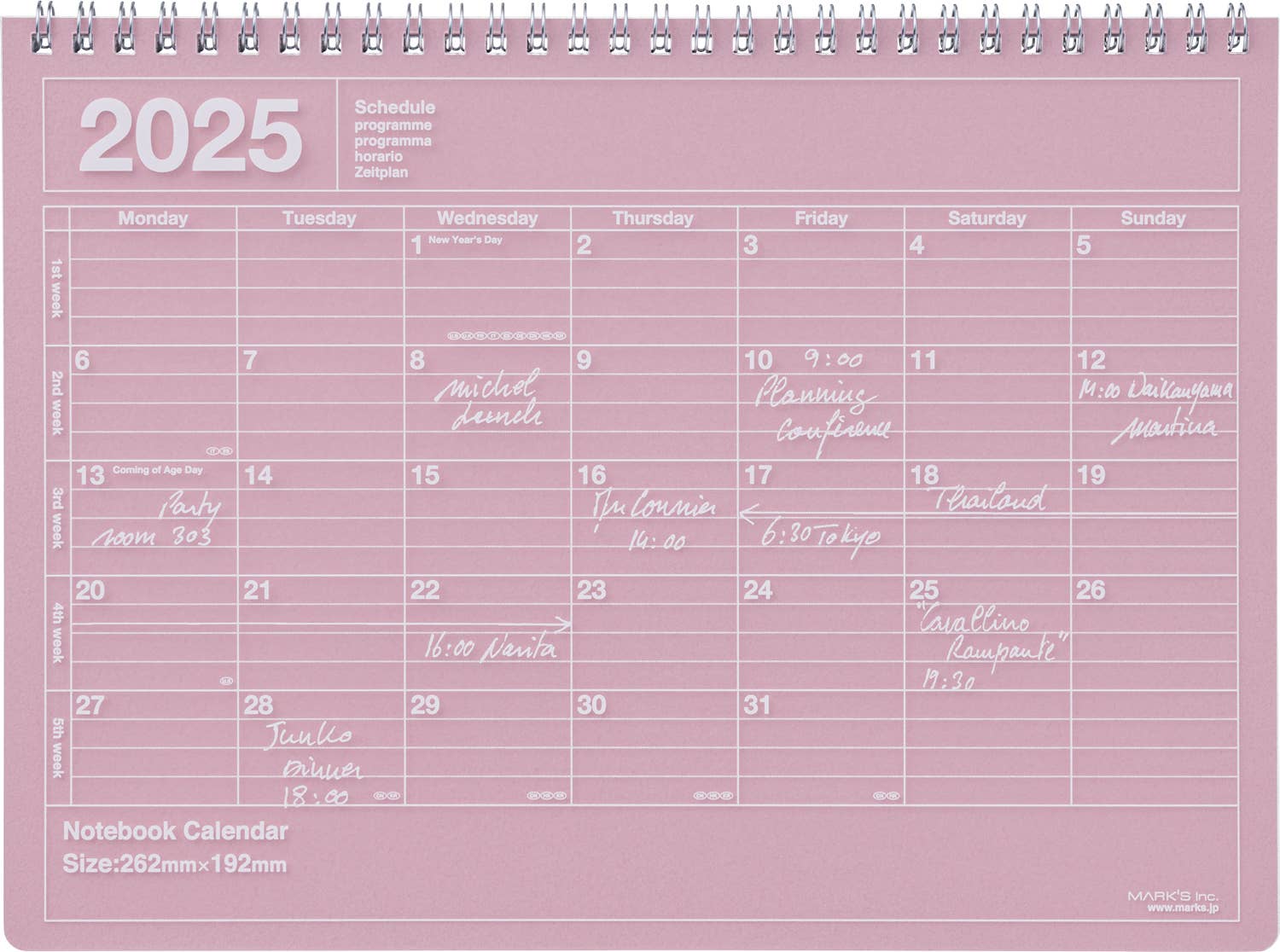 Notebook Calendar 2025