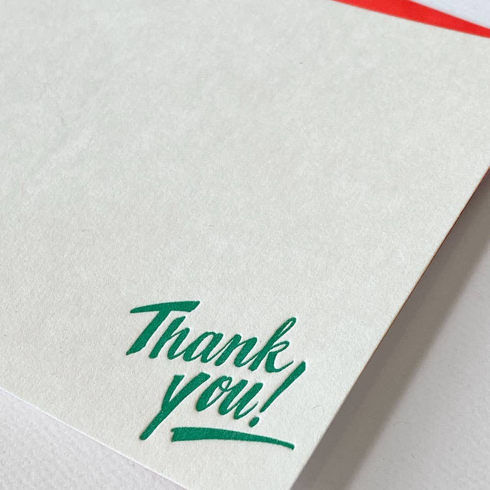 Thank you Letterpress Cards / Boxed Set of 6