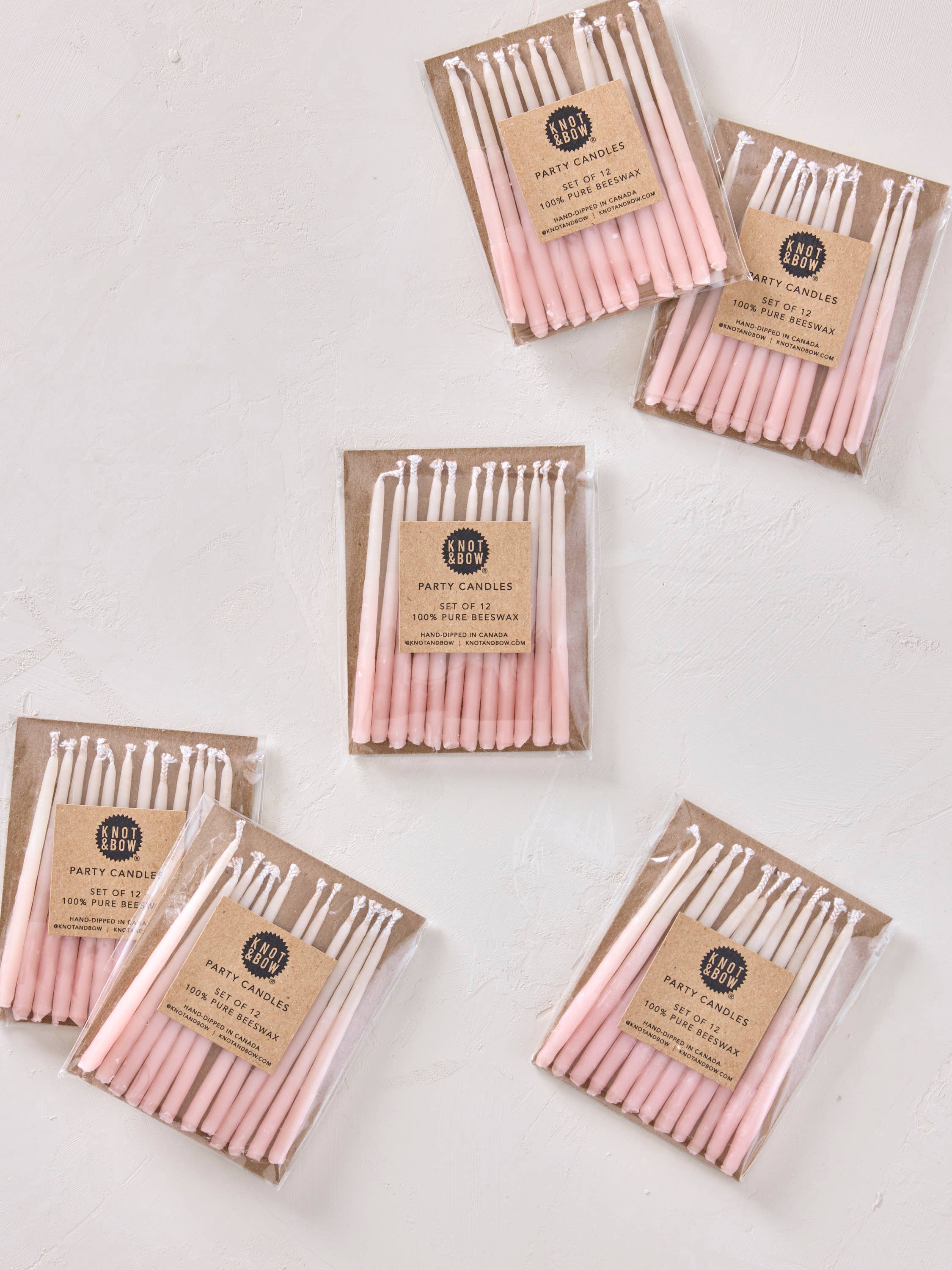 Hand-dipped Beeswax Birthday Candles | Pink Ombré