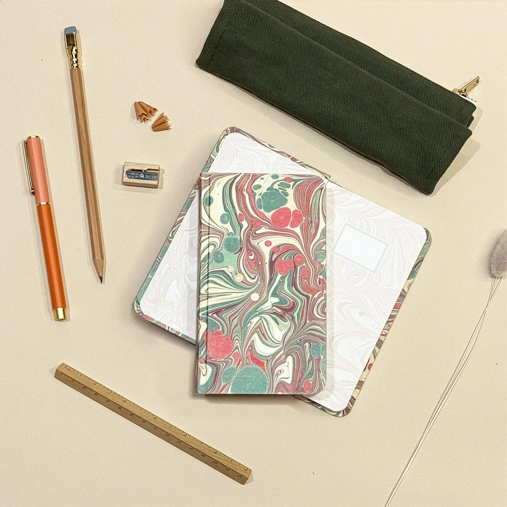Marble Hardcover Journal / Pocket / Halcyon
