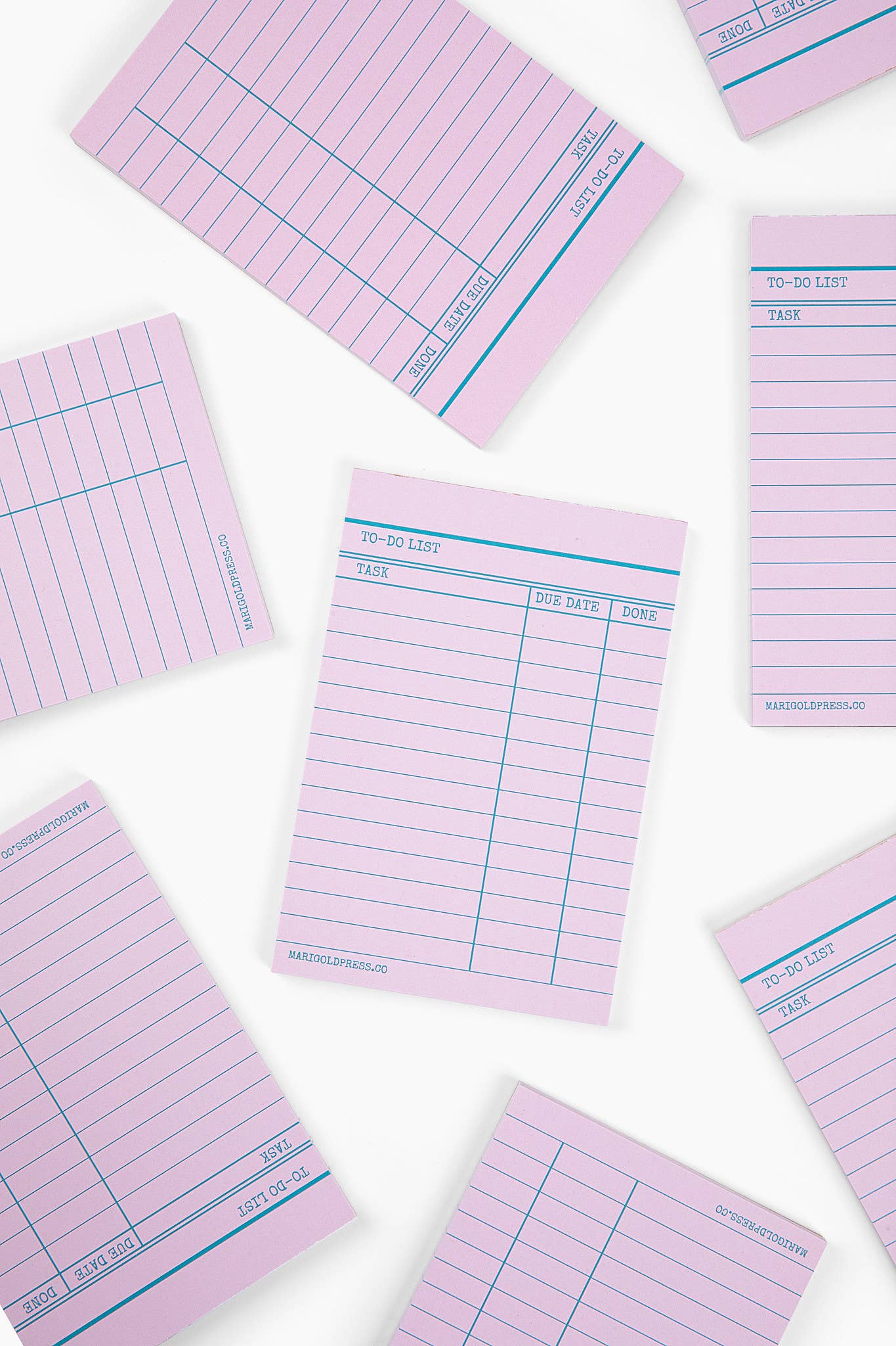 Library Card Notepad / Pink