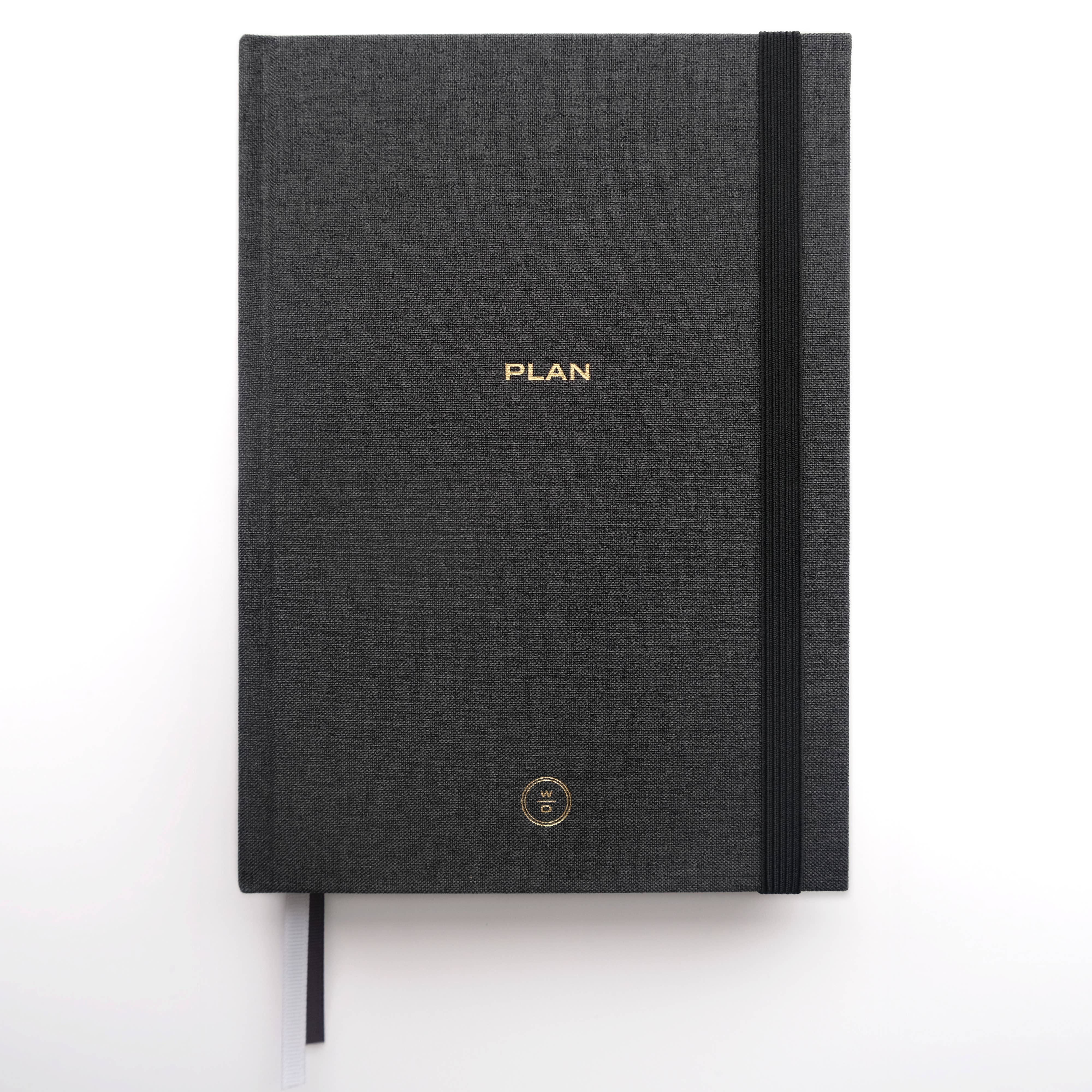 2025 Linen Wrapped Book Bound Planner - Black