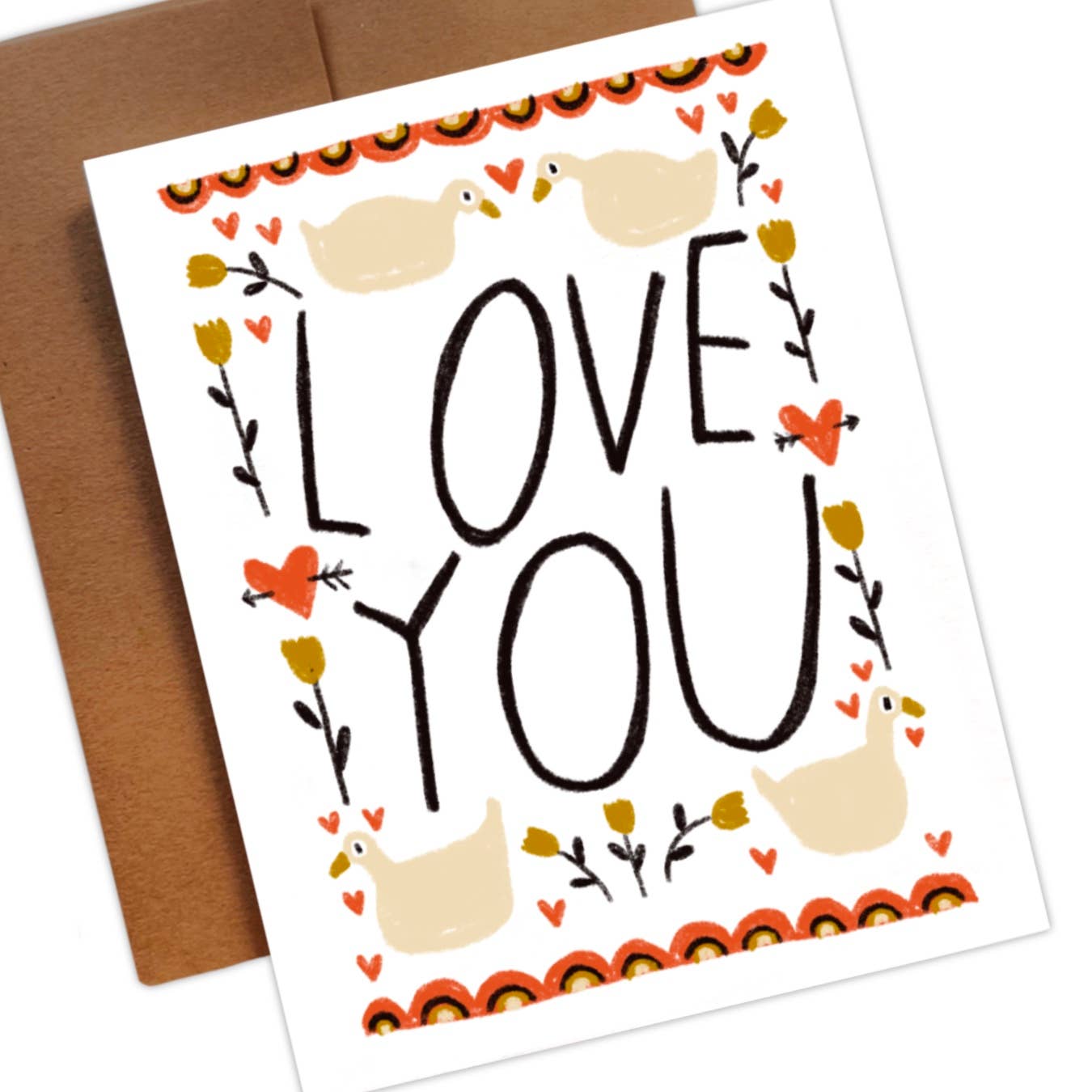 LOVE YOU (GOOSE) Greeting Card